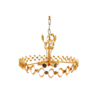 Retro Vintage Hanglamp Hollywoodregency Jaren 60 Goud Kleur thumbnail 1