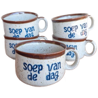 70's Vintage Soep Kommen Soep Van De Dag Servies thumbnail 1