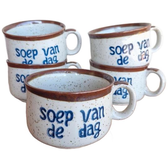 70's Vintage Soep Kommen Soep Van De Dag Servies 1