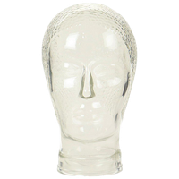 Vintage Glazen Hoofd Etalage Mannequin Koptelefoon Display 26cm