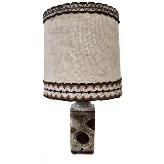 Vintage Keramieke Tafellamp / Lampadaire In Fat Lava Stijl 1