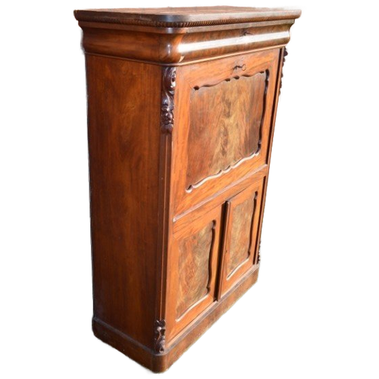 Hollandse Antieke Secretaire À Abbatant 1