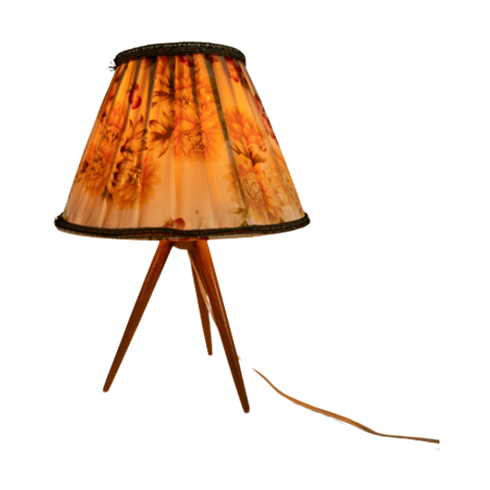 Driepoot - Scandinavisch - Teak - Tafellamp - 1950's 1