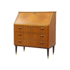 Vintage Teak Ladekastje, Secretaire ,Zweden 1960 (22552) thumbnail 1