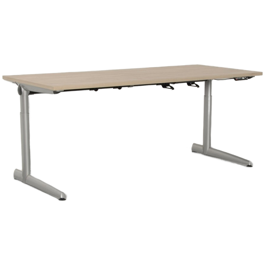 Ahrend 500 Elektrisch Bureau, Bladkleur Naar Keuze, 180 X 80 Cm, Hoogte Verstelbaar Onderstel, (l 1