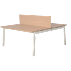 Forma 5 Benchwerkplek, Eiken Napoli Blad, (2X) 160 X 80 Cm, Vaste Hoogte Onderstel thumbnail 1