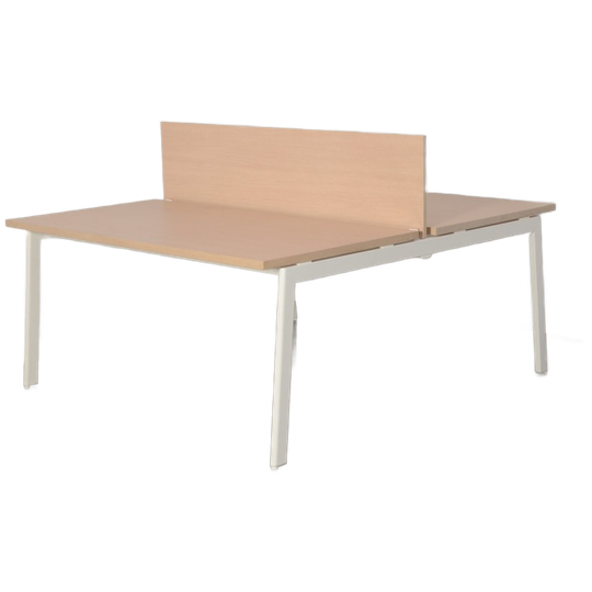 Forma 5 Benchwerkplek, Eiken Napoli Blad, (2x) 160 X 80 Cm, Vaste Hoogte Onderstel 1