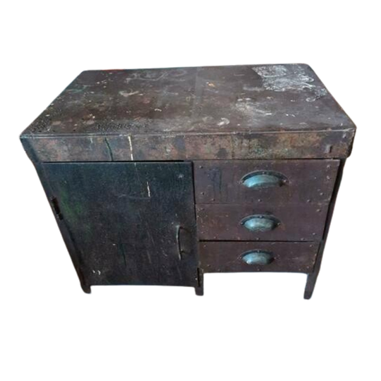 Uberstoere Industriële Werktafel, Fabriekskast, Ladekast 1