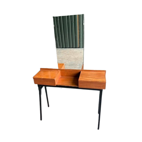 Vintage Teakhouten Kaptafel Met Spiegel 1