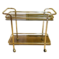 Vintage Serveerwagen Barcart Drankenwagen Trolley Messing