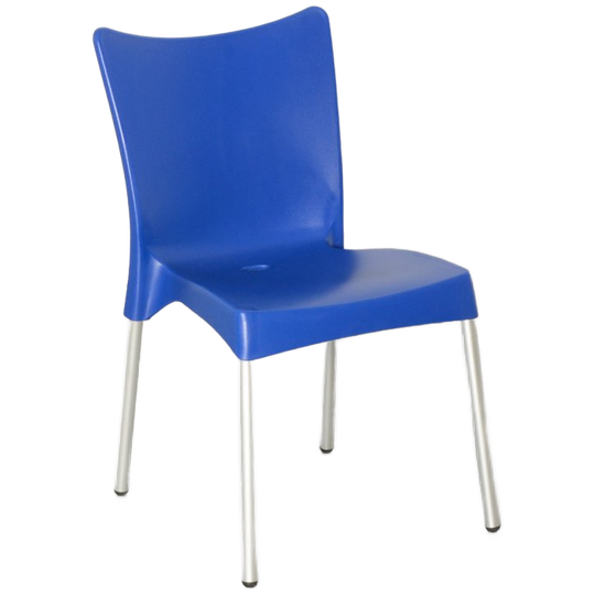 Siesta Kantinestoel, Blauw, 4-poot Onderstel 1