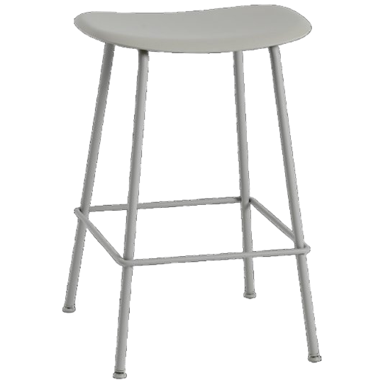 Muuto / Fiber Counter Stool / 65cm / Grey / Set Van 6 1