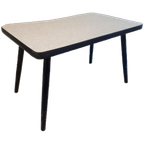 50's Vintage Bijzettafel Met Schuine Pootjes Plantentafel thumbnail 1