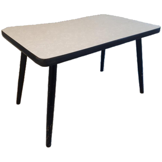 50's Vintage Bijzettafel Met Schuine Pootjes Plantentafel 1