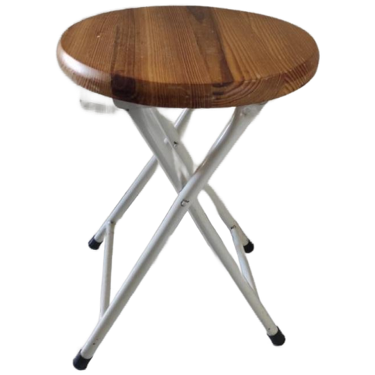 Vintage Kruk Hout Metaal Inklapbaar 1