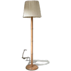 Vintage Houten Vloerlamp Van Gb Solbackens Svarveri Uit Zweden thumbnail 1