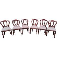 Klassieke Mahoniehouten Eetkamerstoelen Afm. 43X50 En 93 Cm