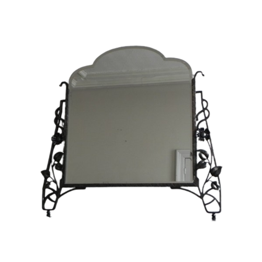 Art Deco Spiegel Met Geslepen Glas In Een Stalen Lijst 1