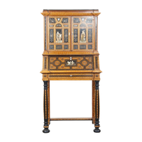 Rijk Gedecoreerde En Ingelegde Antieke Italiaanse Secretaire In Moorse Stijl, Ca. 1860