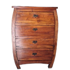 Oude Ovale Teakhouten Ladekast, Commode, Haltafel thumbnail 1