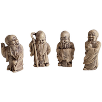 Vier Japanse Netsuke-stijl Beeldjes, Franse Reproductie