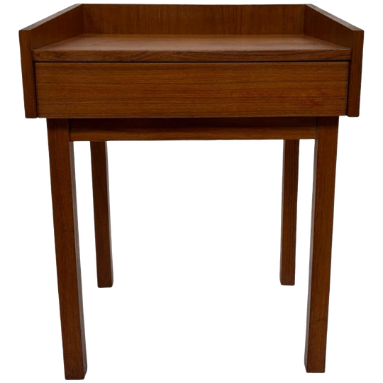 Vintage Teakhouten Bijzettafel Nachtkastje 60's Teak 1