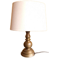 Vintage Schemerlamp Op Koperen Voet, Lampje, Schemerlampje