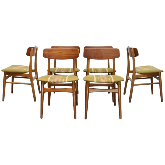 Deense Eetkamerstoelen | Set Van 6 | Vintage 1