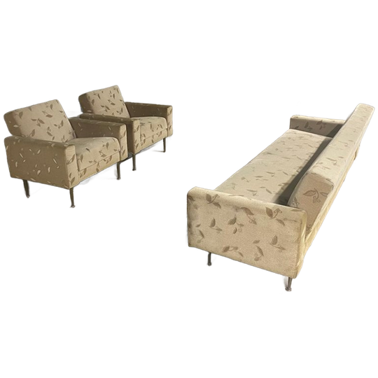 Unieke, Vintage (slaap) Bank Artifort En Bijbehorende Fauteuils. Originele Bekleding, In Goede Staat Gezien De Leeftijd. 1