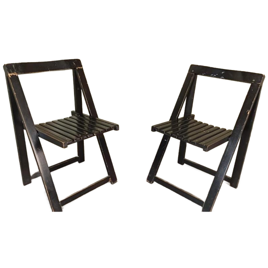2 Vintage Aldo Jacober Trieste Klapstoel, Bazzani, Italy 1