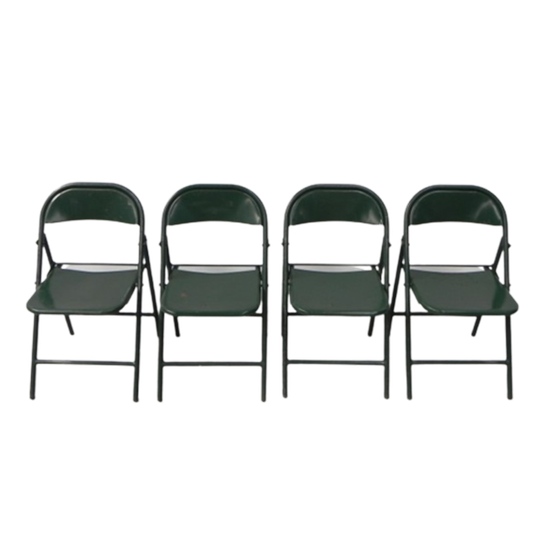 Set Van 4 Industriële Stalen Klapstoelen Du-al Dare Inglis 1