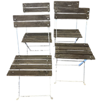 Set 4 Franse Bistro Stoelen, Tuinstoelen Brocante Inklapbaar