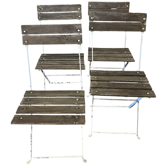 Set 4 Franse Bistrostoelen, Tuinstoelen Inklapbaar 1
