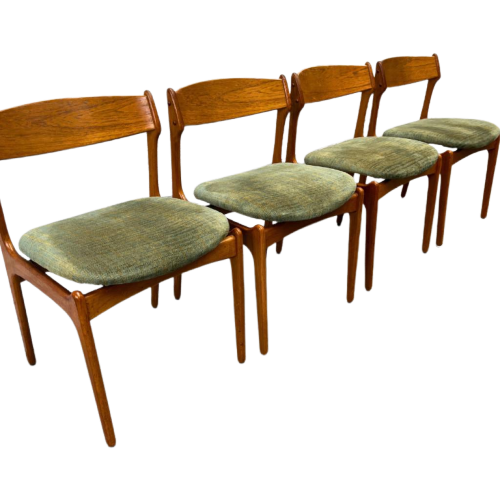 Set (4) Eetkamerstoelen - Erik Buch, O.D. Møbler, Deens 1960