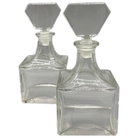 Set Kristallen Parfumflesjes 2 Stuks 70's