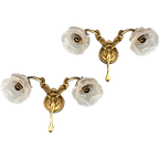Paar Wandkandelaars In Art Nouveau-Stijl. thumbnail 1