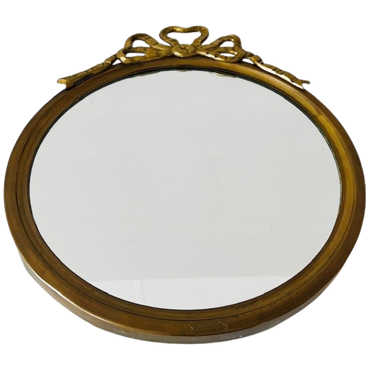 Vintage Barok Ronde Messing Strikspiegel Hollywood Regency 1960’s 1