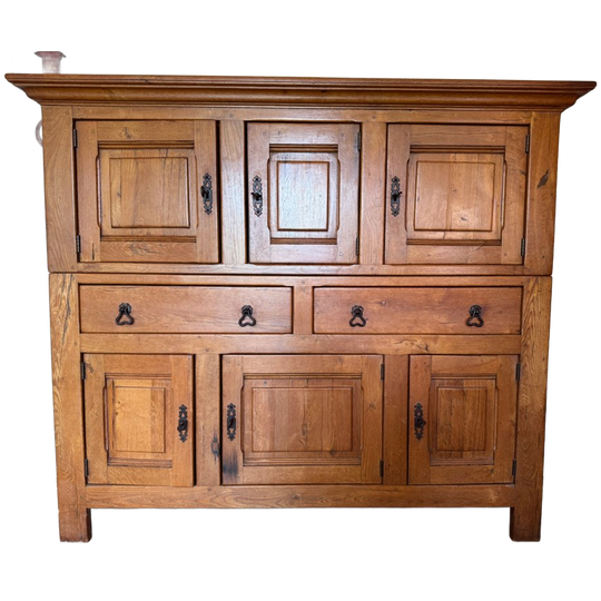 Prachtige Vintage Eikenhouten Kast 1