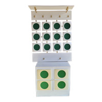 Pop Art Jaren 70 Garderobe Set Groen - Schoenenkast Met Kapstok