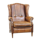 Stoere En Comfortabele Schapenleren Oorfauteuil Met Leuke Details En Een Strakke Afwerking thumbnail 1