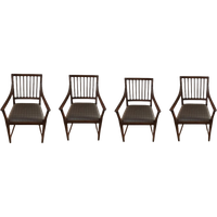 Set Van 4 Schuitema Klassieke Jugendstil Eetkamerstoelen, Armstoel