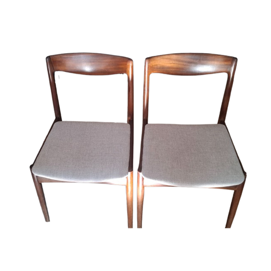 Set Van 4 Lübke Eetkamerstoelen Mid Century Deens Design 1