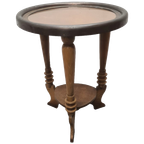 Art Deco Bijzettafel Met Glazen Blad thumbnail 1