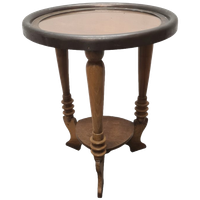Art Deco Bijzettafel Met Glazen Blad
