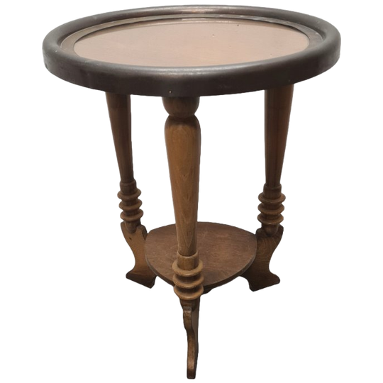 Art Deco Bijzettafel Met Glazen Blad 1