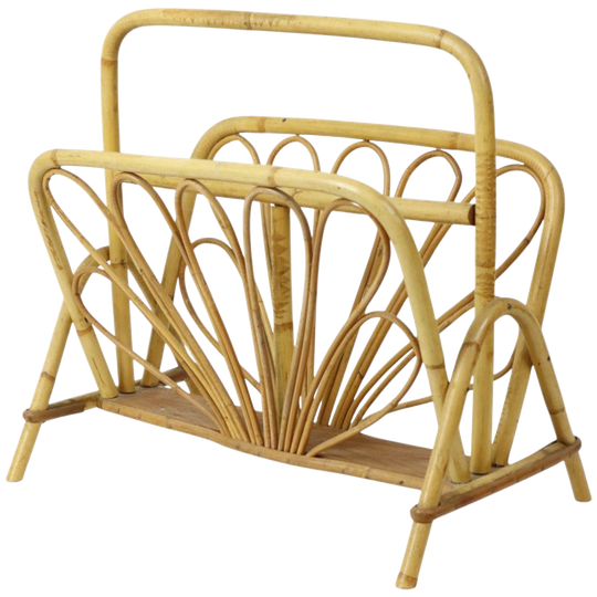 Franse Rotan Lectuurbak Magazinerek Boho Stijl Sixties 1