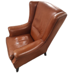 Mol & Geurts Oorfauteuil Zwaar Lederen Stoel thumbnail 1