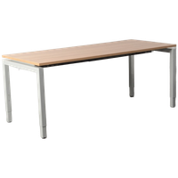 Solidesk Bureau, Kersen Havanna Blad, 180 X 80 Cm, Hoogte Instelbaar Onderstel