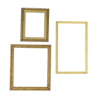 Set Van 3 Vintage Gouden Lijsten Kaders Klassieke Stijl thumbnail 1