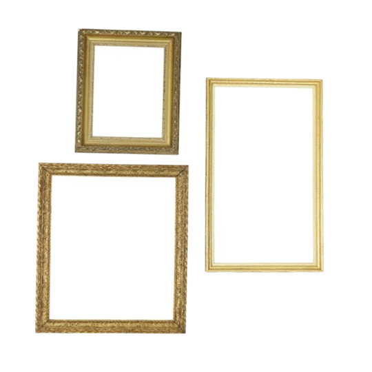 Set Van 3 Vintage Gouden Lijsten Kaders Klassieke Stijl 1